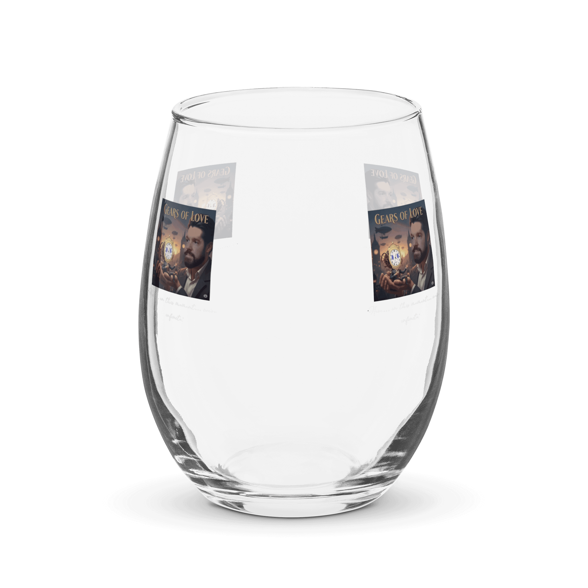 Gears of Love Stemless Wine Glass product image (3)