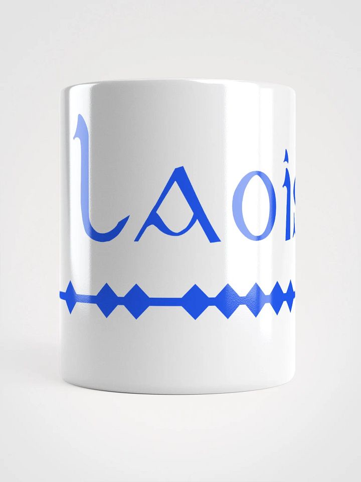 Laois Scholastic style Ogham White Glossy Mug product image (1)