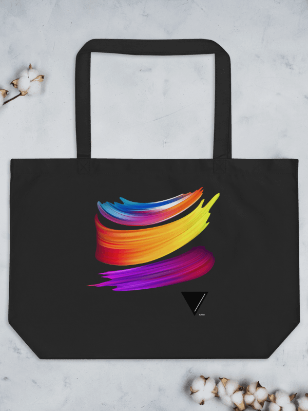 Vibrant Brush Strokes Organic Tote Bag product image (3)