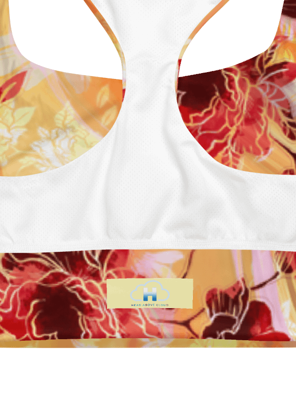 Sunset garden-Recycled Longline Sports Bra product image (3)