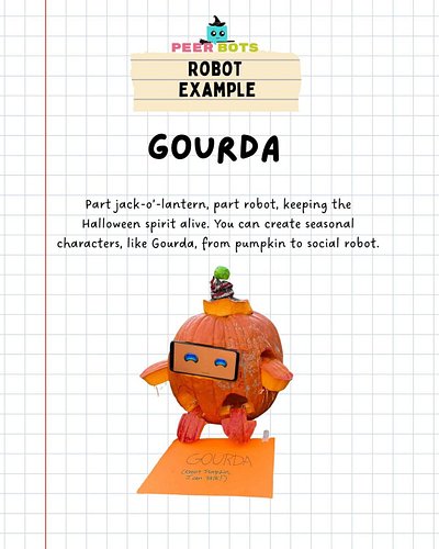 Meet Gourda, created by our awesome friends at the MIRRORLab!

Even a pumpkin can be turned into a robot friend. Keep the Hal...