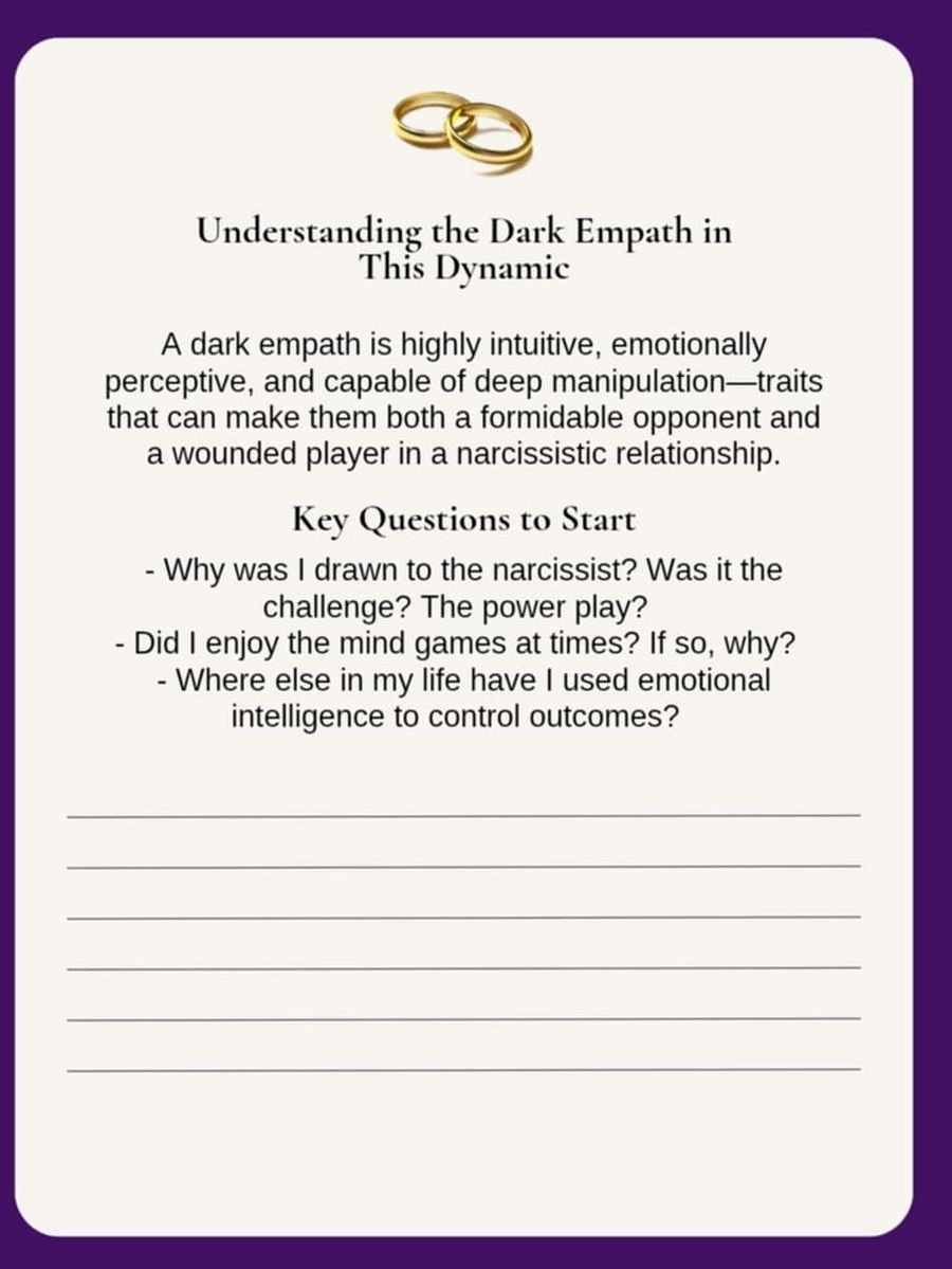 Narcissist Meets Dark Empath: A Shadow Work Journal for Reclaiming Your Power product image (3)