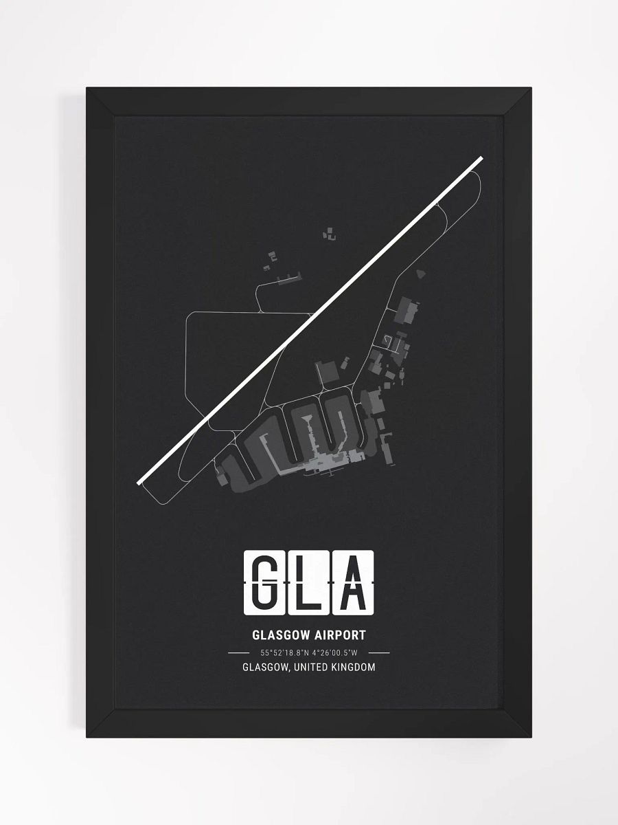 Framed Airport GLA Premium Map On Matt Paper product image (1)