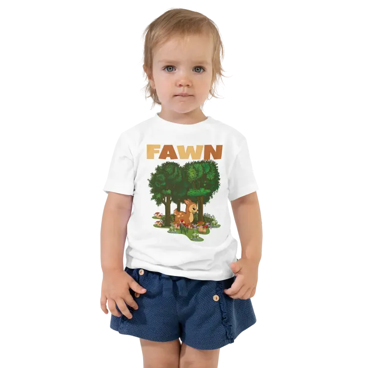 Fawn Funny Colorful Bella +Canvas Toddler T-Shirt – Funny Shirt & Gift for Kids product image (2)