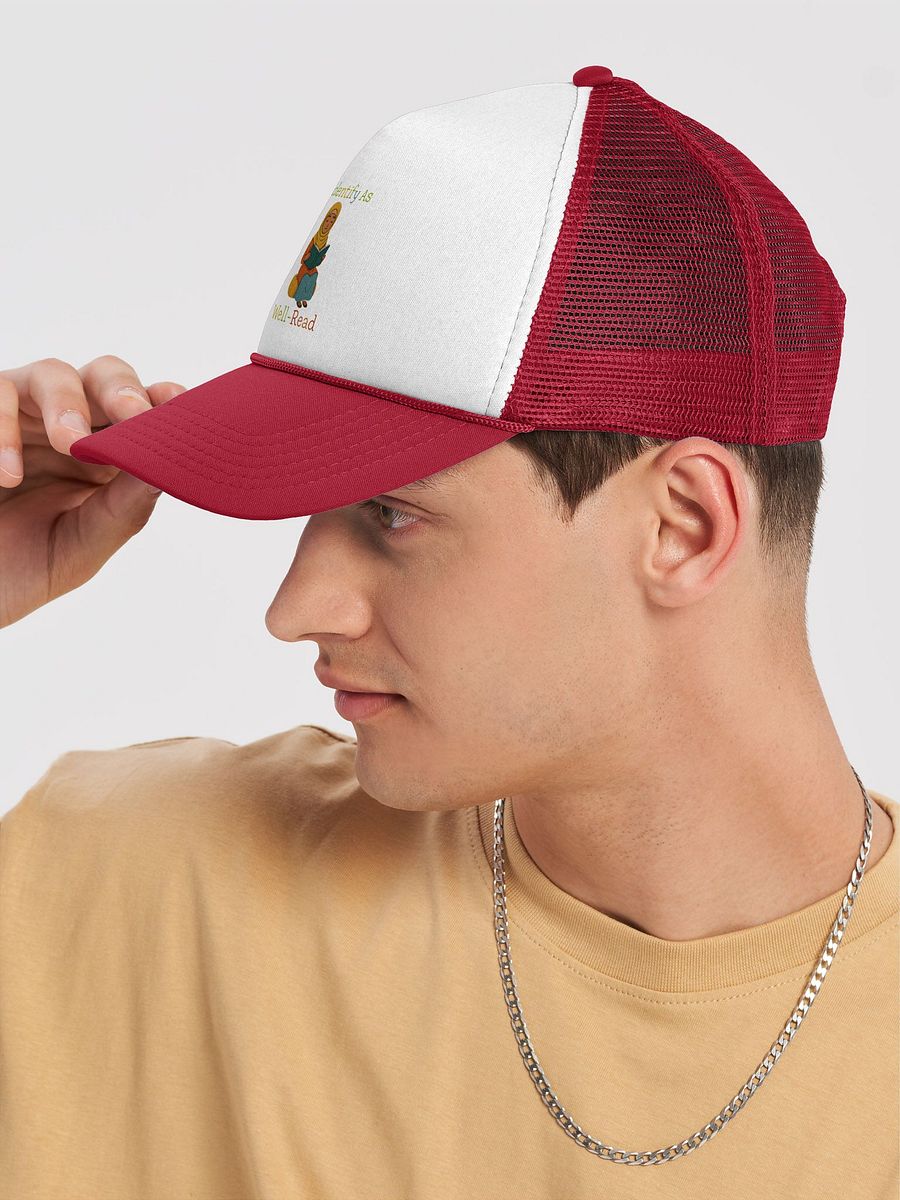 I Identify as Well-Read (Girl in Hijab Reading) Trucker Hat product image (7)