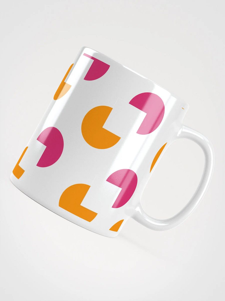 Circles and Squares Pattern Design White Mug product image (12)