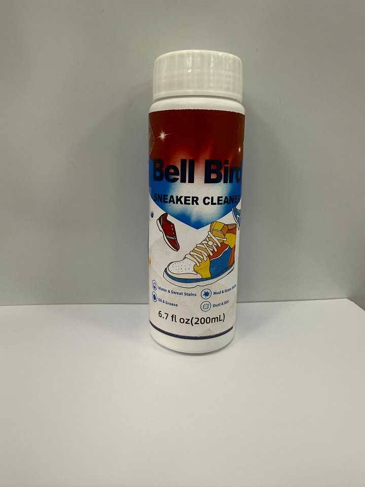 Bell Bird Cleaning preparations for shoes White Shoe Cleaner Foam – Sneaker Cleaner Kit for White Shoes, Removes Dirt & Stains, Gentle Formula, Safe for Leather, Mesh, Canvas & Rubber product image (1)