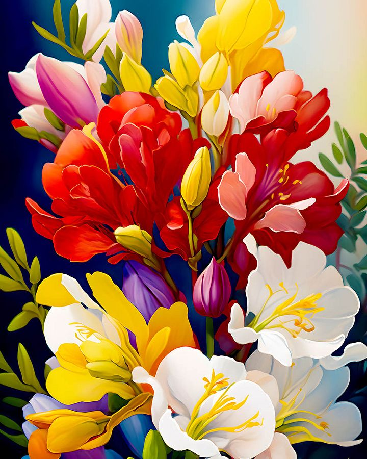 Purple Freesia Flower Poster product image (1)