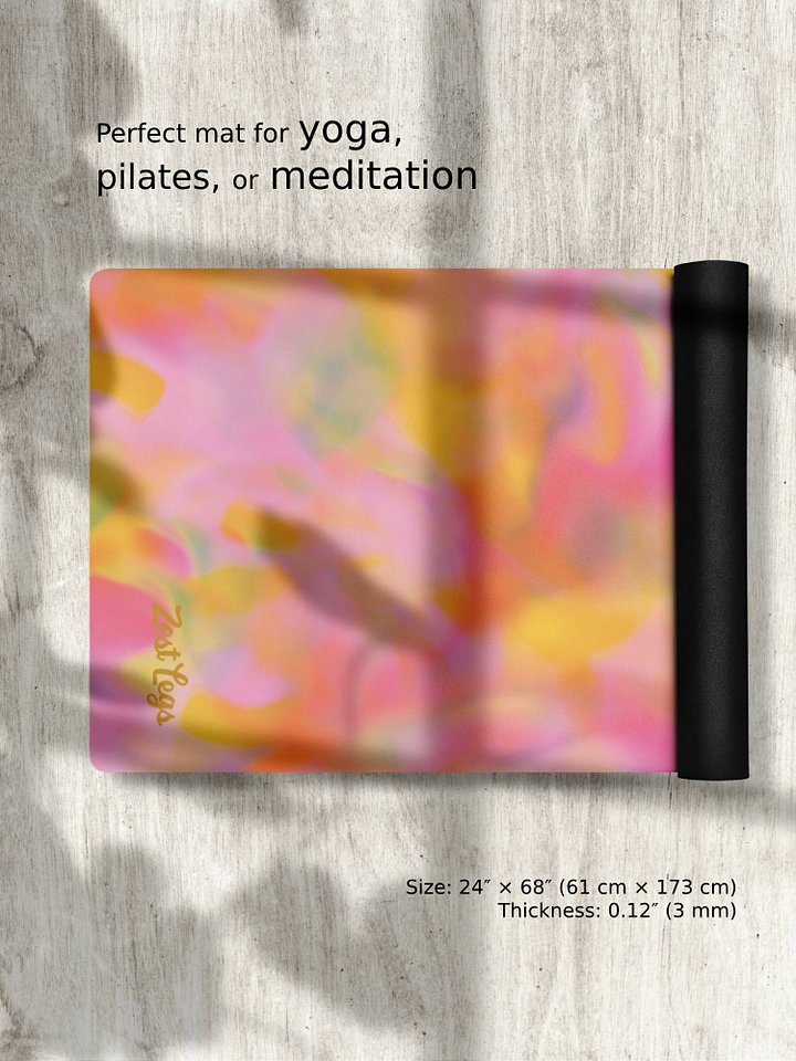 Yoga Mat "Sweet Pastel Tie Dye in Orange Light Pink" product image (2)