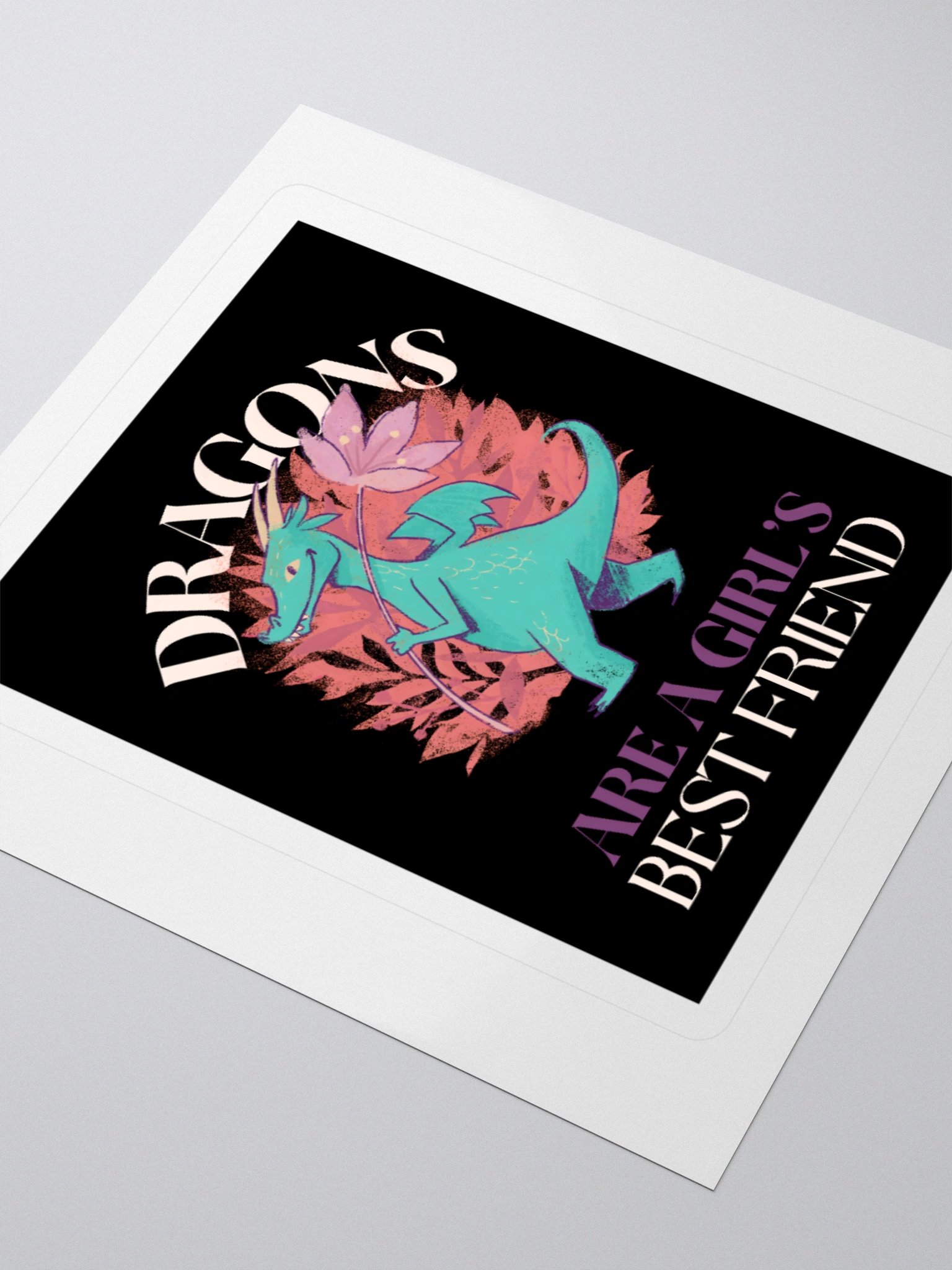 Dragons Are A Girl's Best Friend Dragon Girl Woman Friendship Sticker product image (7)