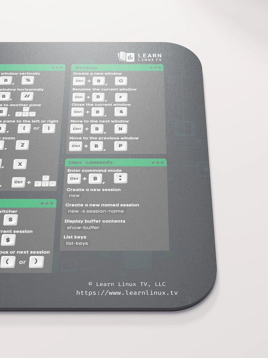 tmux Mouse Pad with Cheat Sheet product image (6)