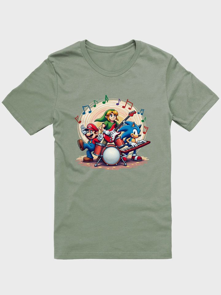 Rhythm Quest: Unite with Mario, Link, and Sonic in a Vibrant Musical Odyssey - Exclusive Gaming Music Fusion T-Shirt product image (1)