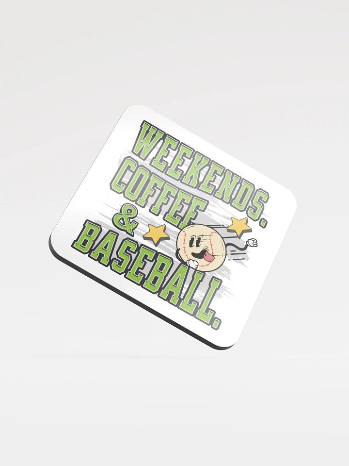Weekends Coffee And Baseball Vibes Cork Coaster product image (2)