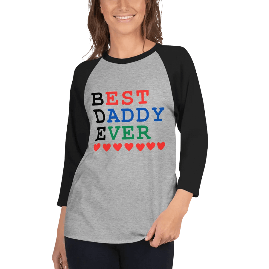 Best Daddy Ever Tultex Fine Jersey Raglan Tee product image (3)