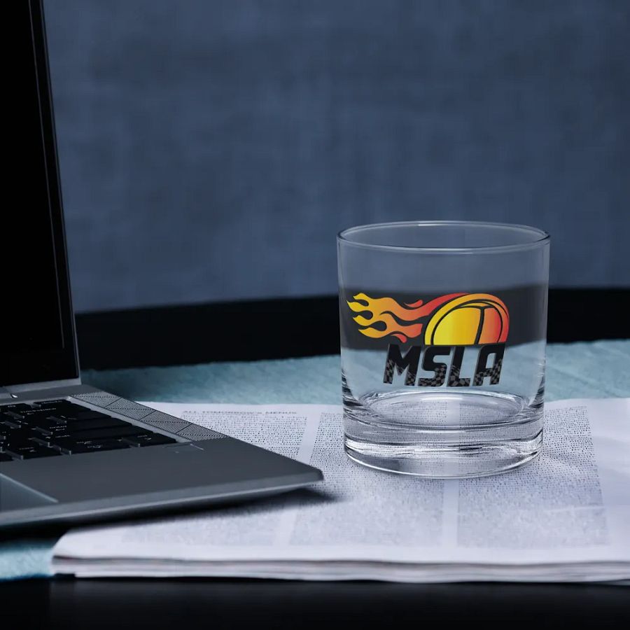 MSLA Logo Rocks Glass product image (4)