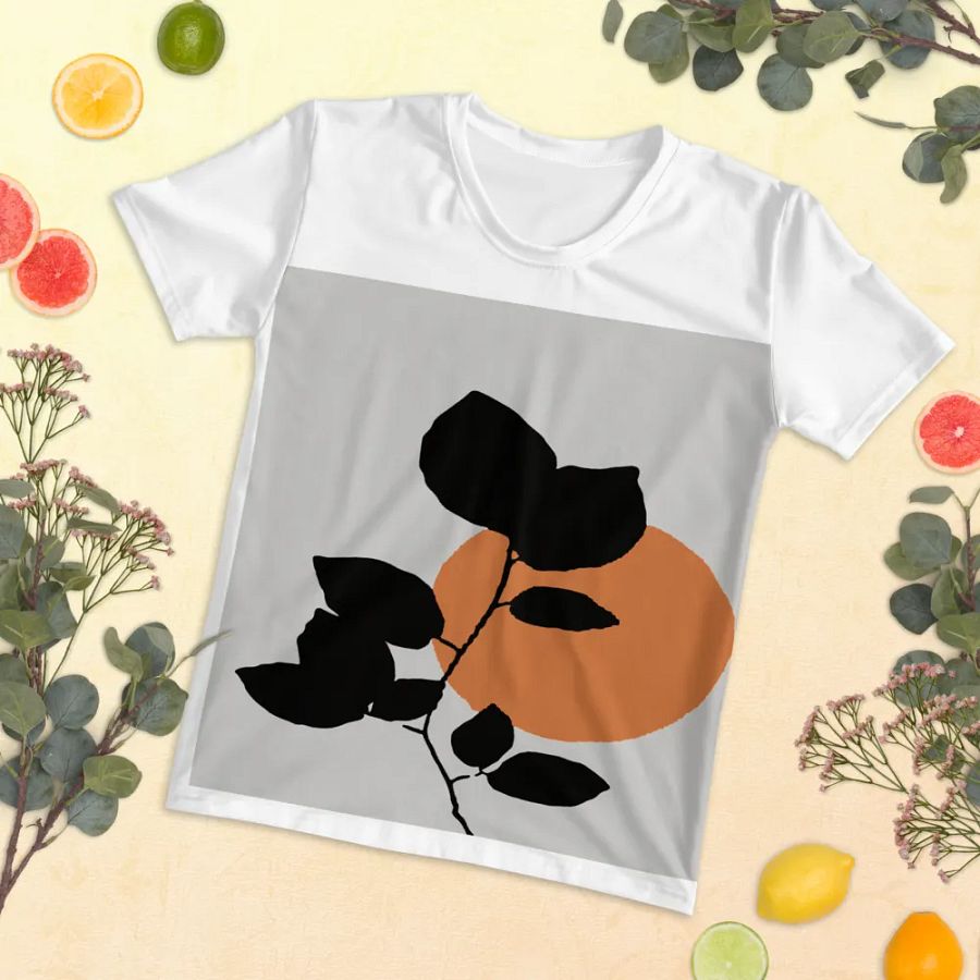 Hand-Drawn Flat Design Flower Outline Unisex T-Shirt DT006 product image (8)
