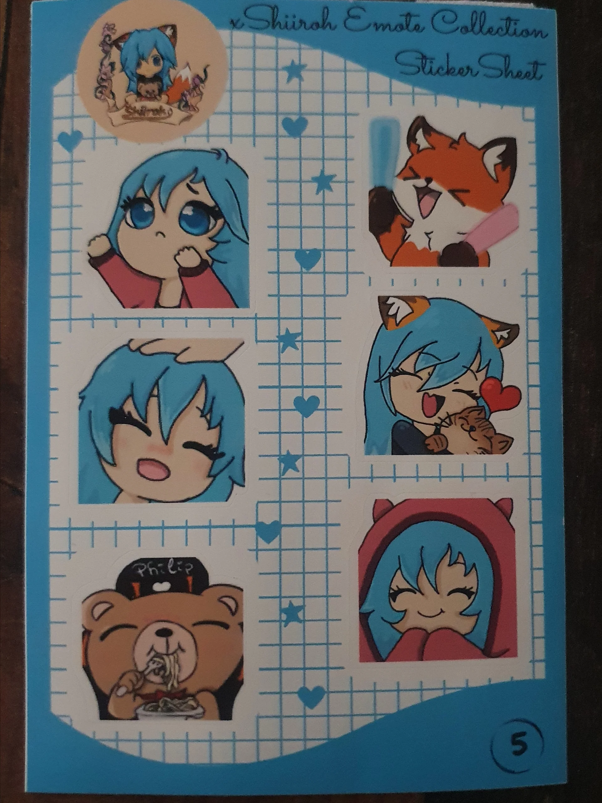 Shiiroh Emote Sticker Sheets product image (6)