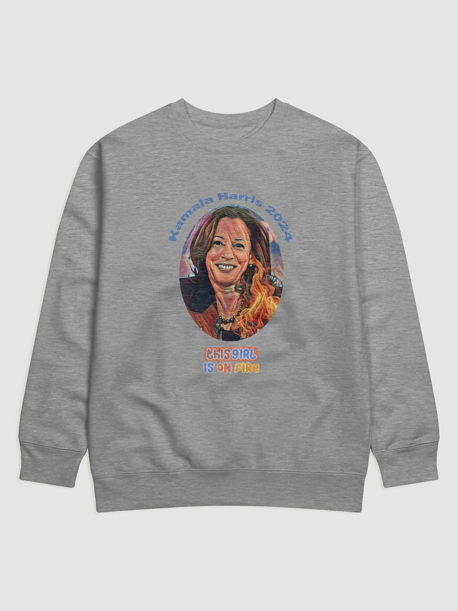 Flame Portrait Premium Sweatshirt of Kamala Harris product image (5)