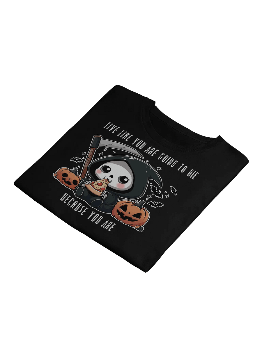 Grim Pizza Party Crop Top - Black product image (3)
