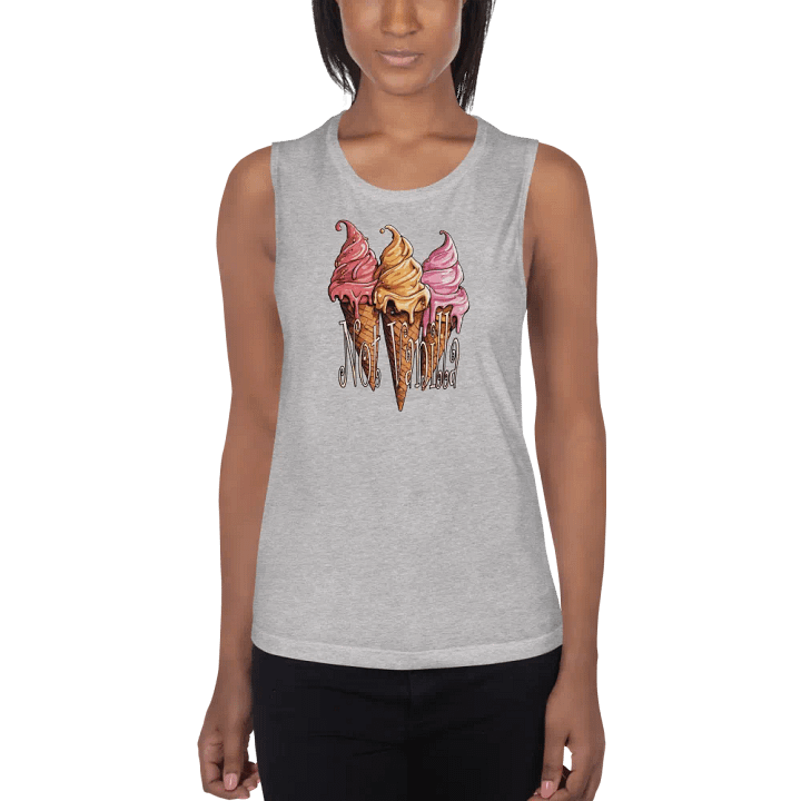 Not Vanilla threesome of ice cream cones flowy tank product image (13)