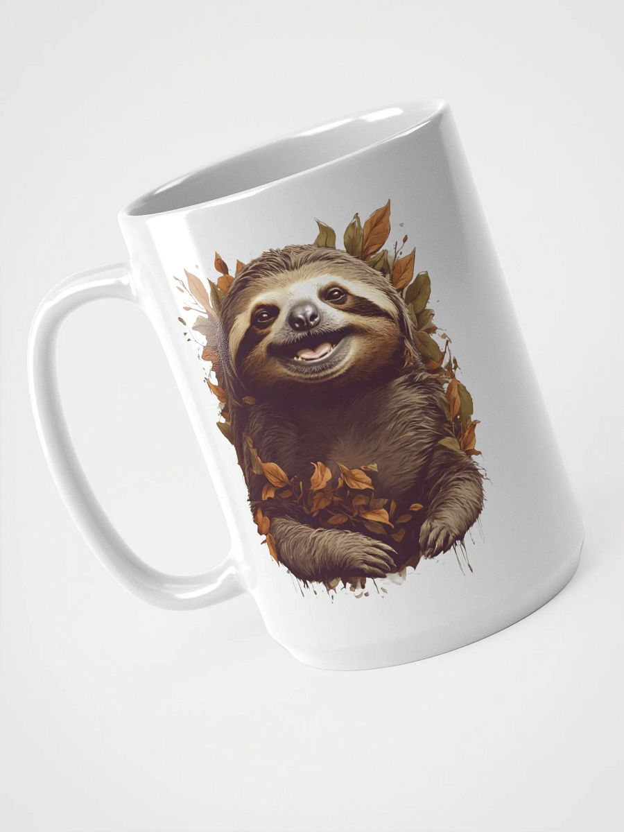 Blissful Sloth White Glossy Mug product image (3)