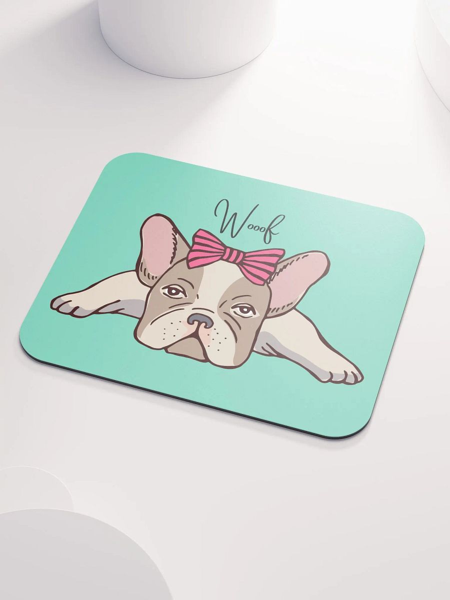 Girly French Bulldog Mouse Pad product image (4)