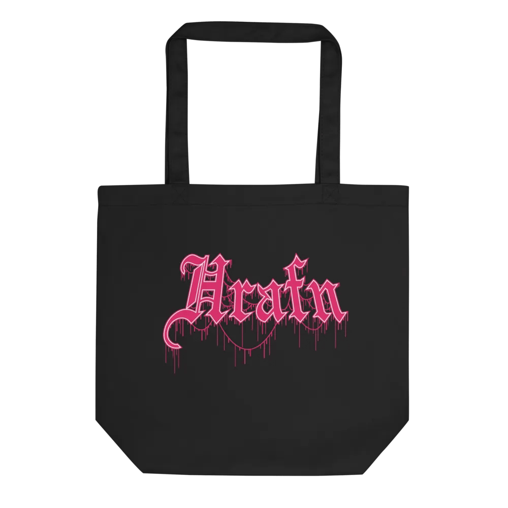 Hrafn Gothic Logo Tote Bag (Hot Pink) product image (1)