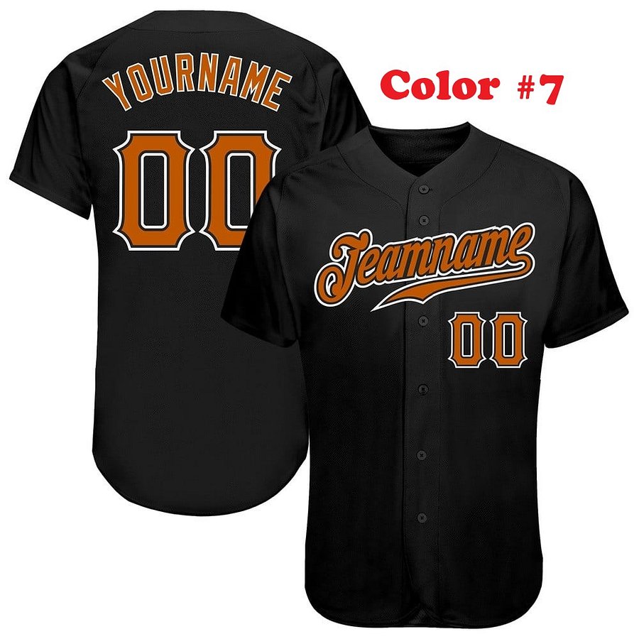Authentic Baseball Jersey, Custom Baseball Jersey, Personalized Sport Jersey, All Color With No Lines product image (5)