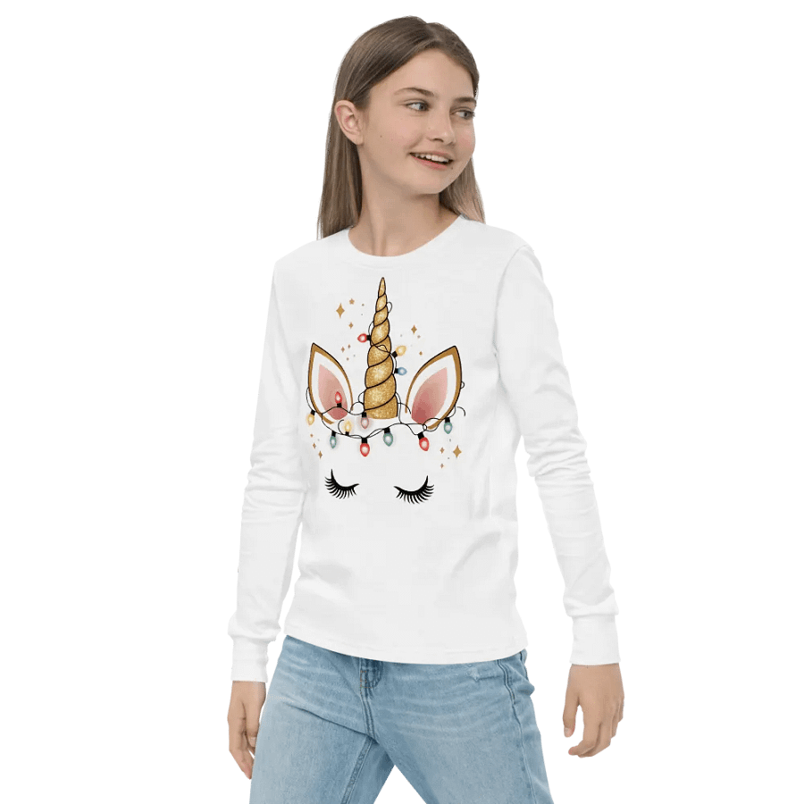Enchanted Unicorn Glow Long Sleeve Tee product image (3)