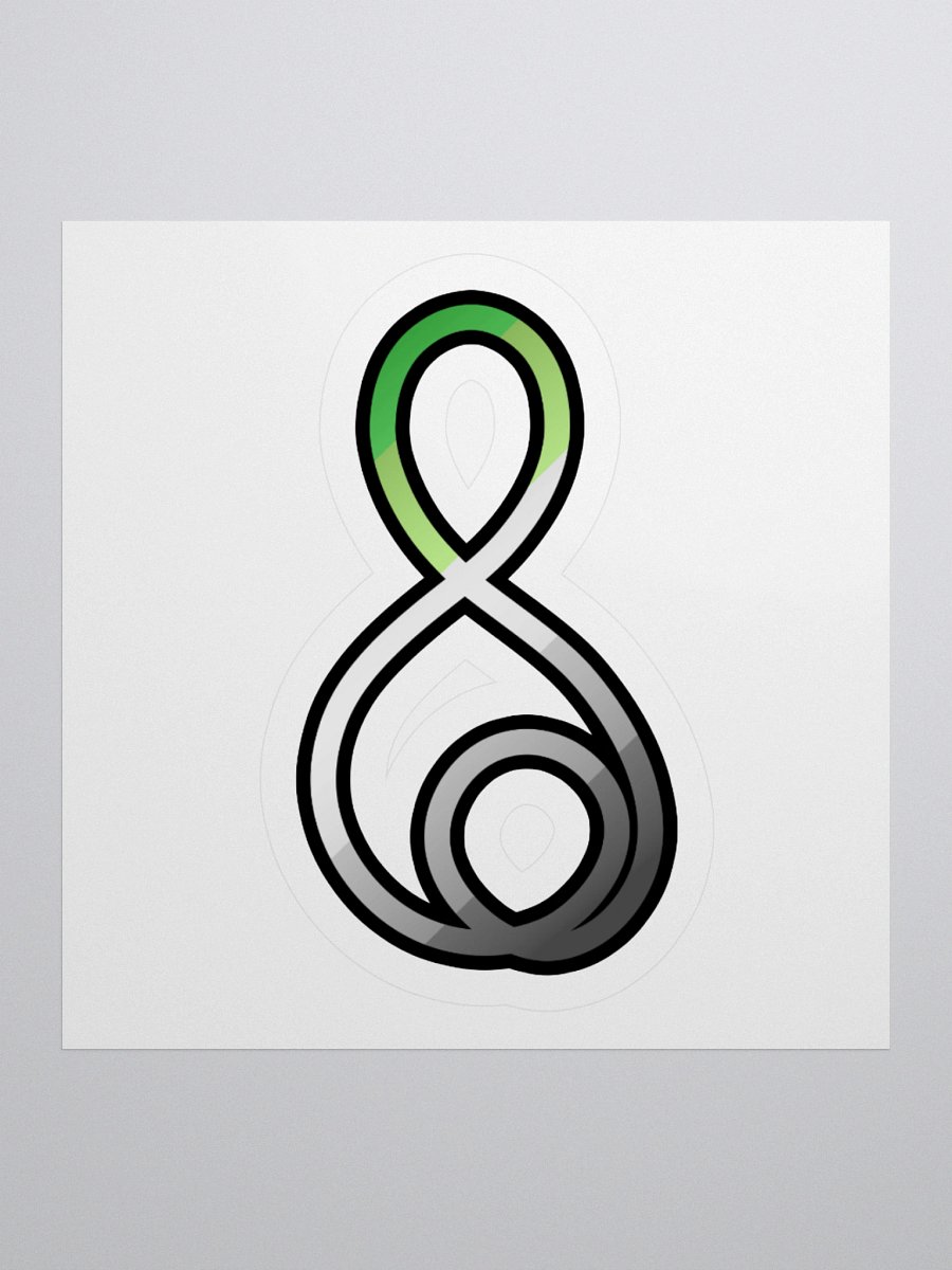 Treble Clef (Aromantic) - Kiss Cut Sticker product image (1)