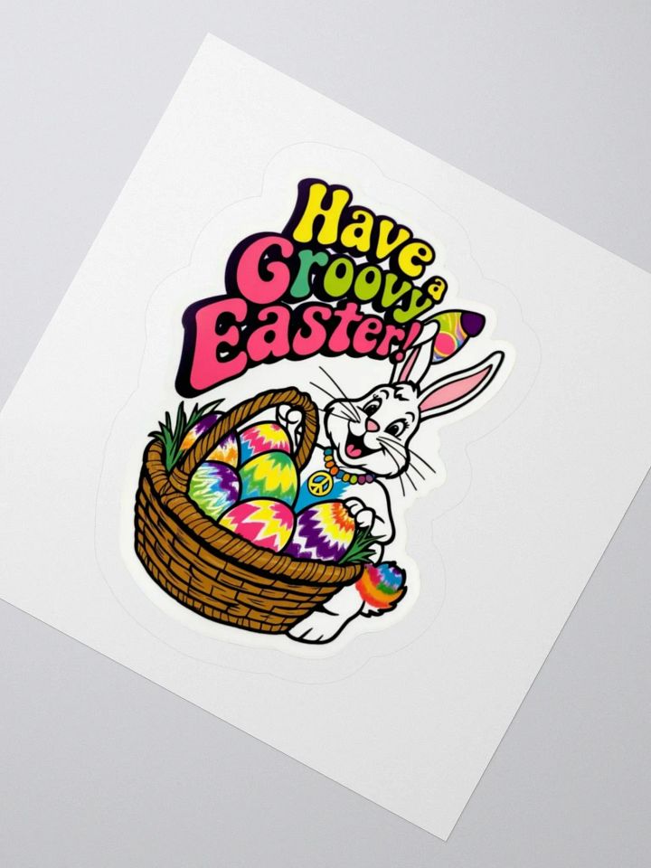 Groovy Easter Bunny Kiss Cut Stickers product image (6)