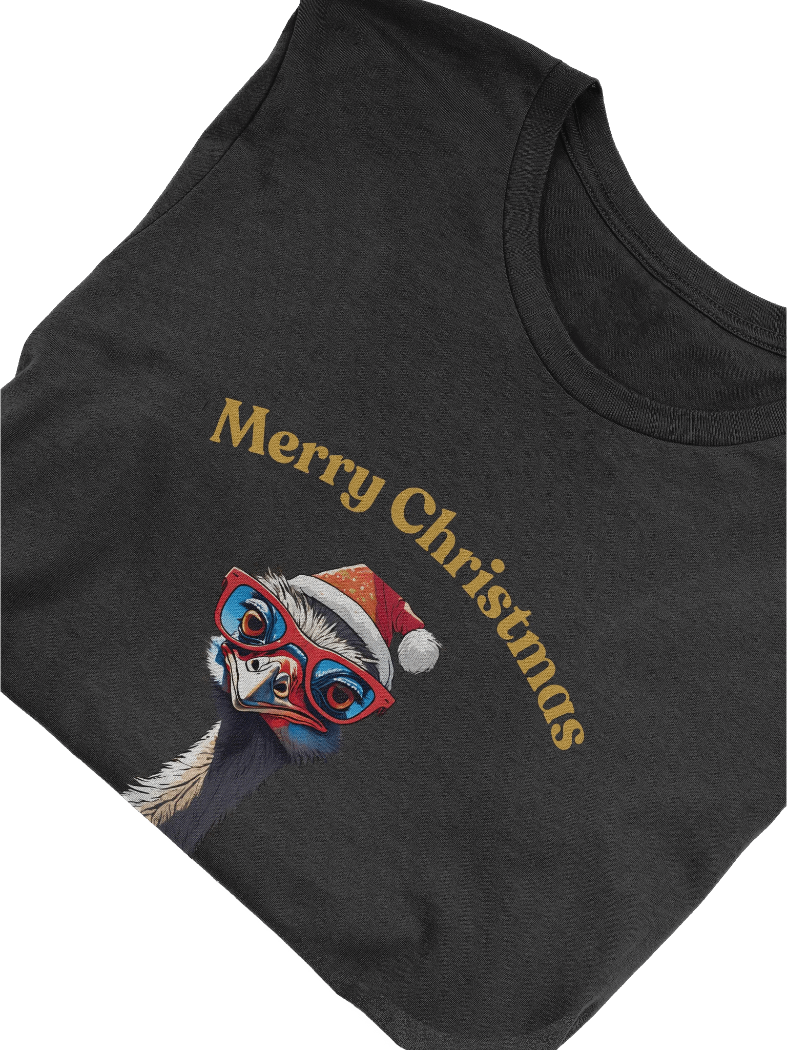 Festive Emu Merry Christmas T-Shirt - Gold product image (5)