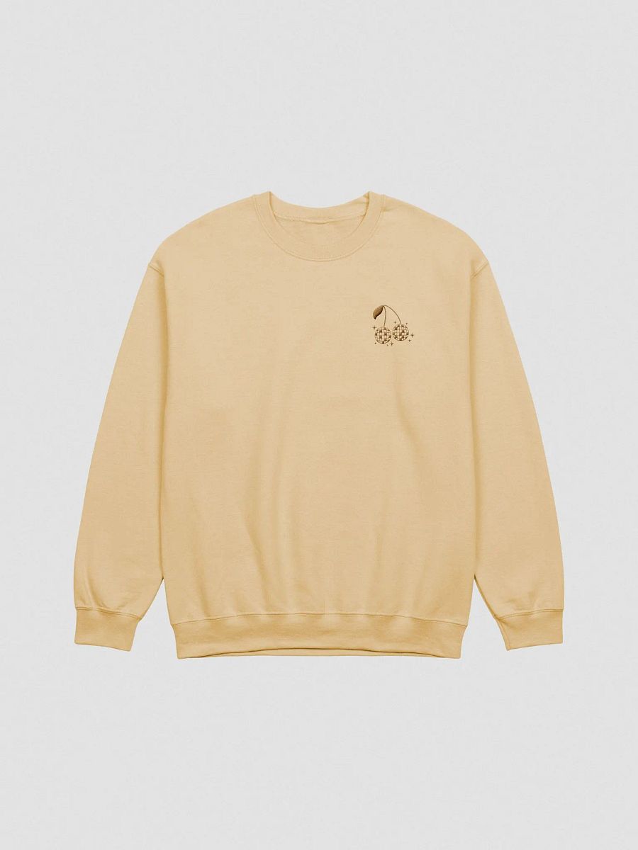 [gold] disco ball cherries embroidered crewneck product image (1)