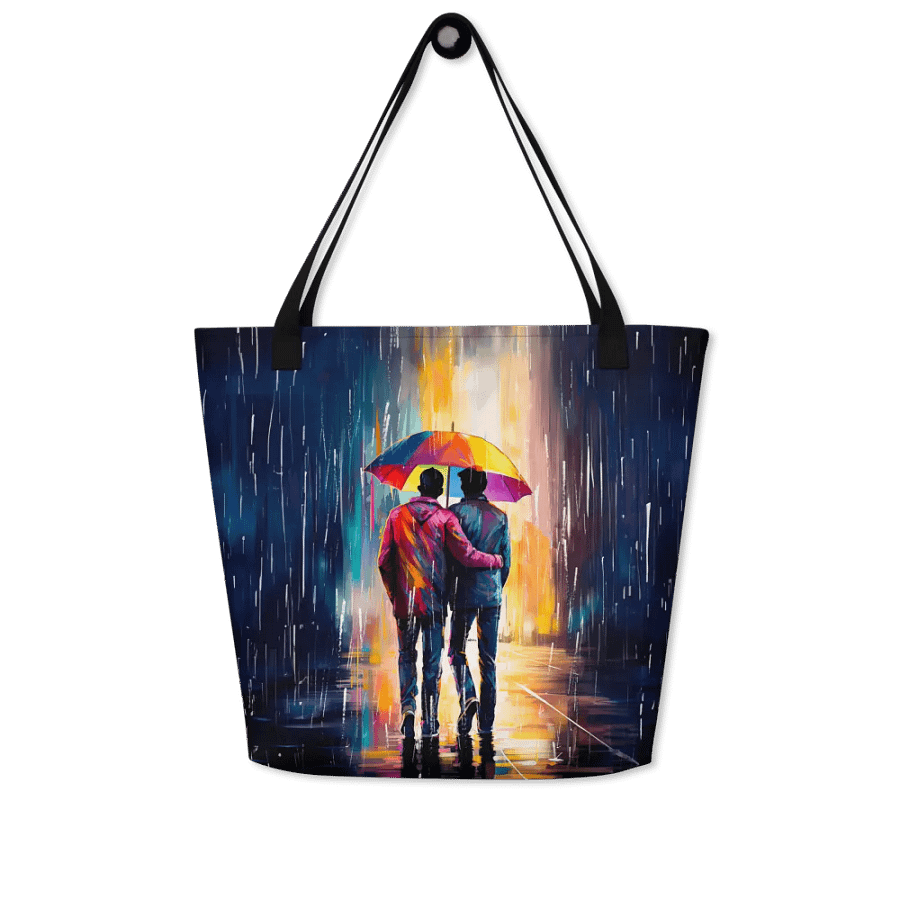 Gay Love In The Rain – Romantic Tote Bag product image (9)