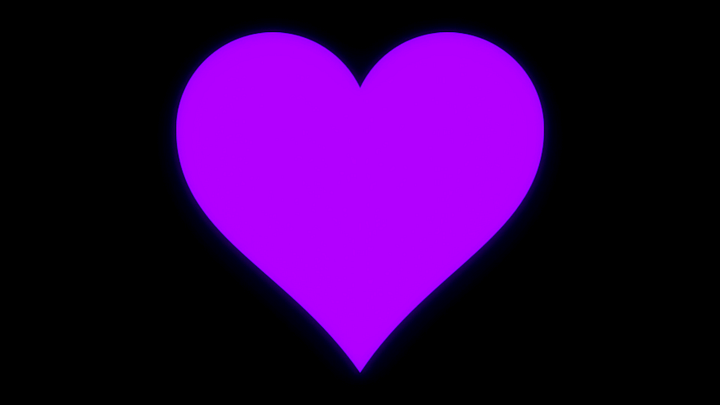 Commercial Use of Purple Violet Growing Heart Short Loop Video product image (1)