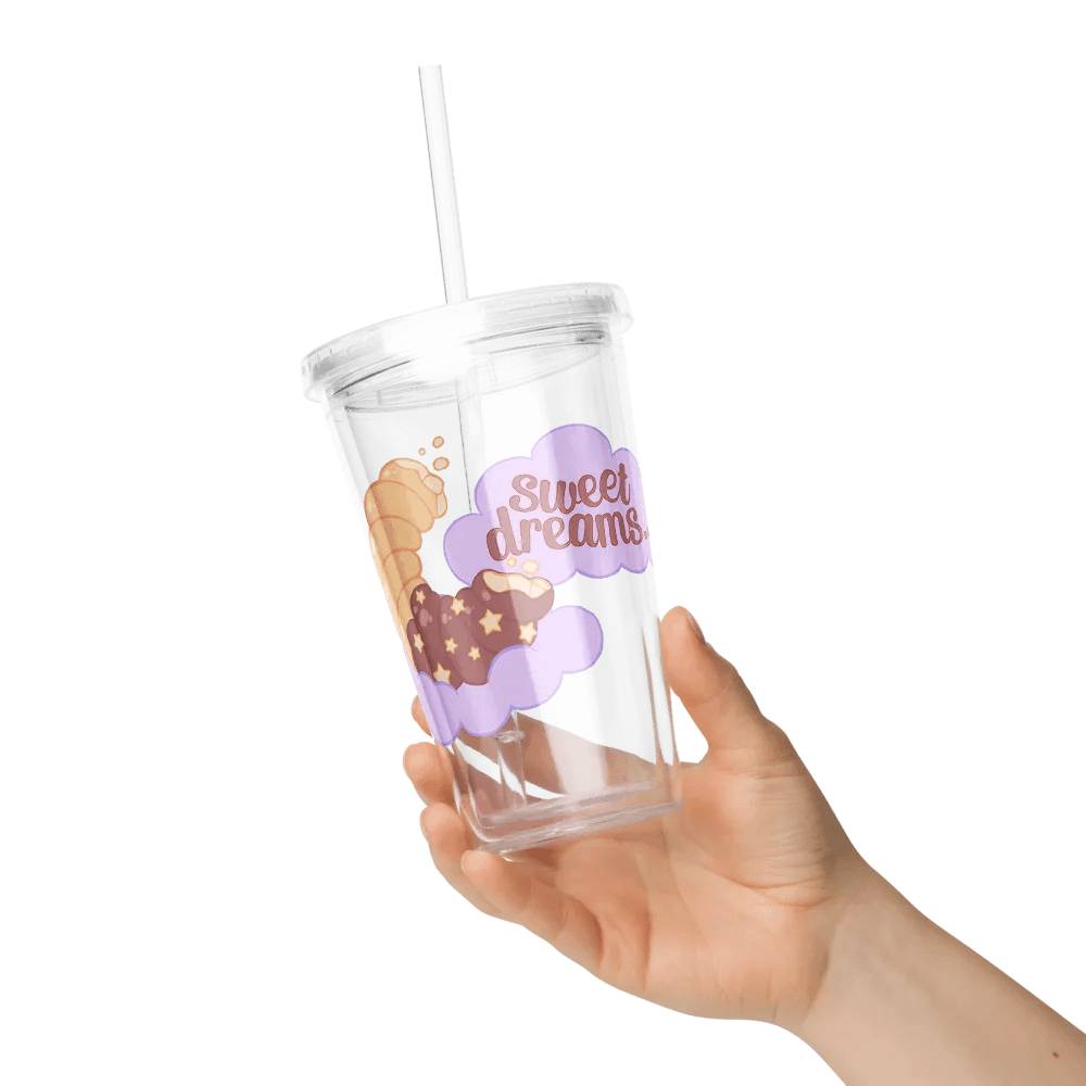 ꒰ ☆ Cinnaminnie's PJs ☆ ꒱ Clear Plastic Tumbler product image (6)