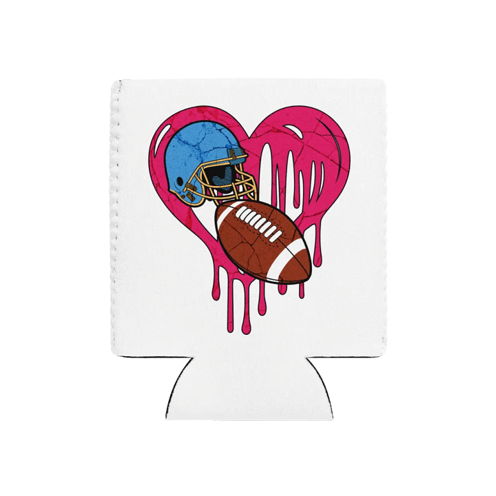 Heart Football Gridiron Can Cooler product image (1)