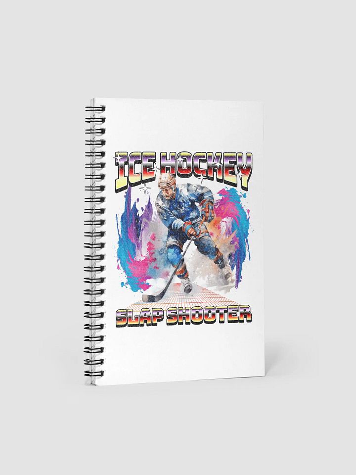 Ice Hockey Slap Shooter Vibrant Spiral Notebook product image (1)