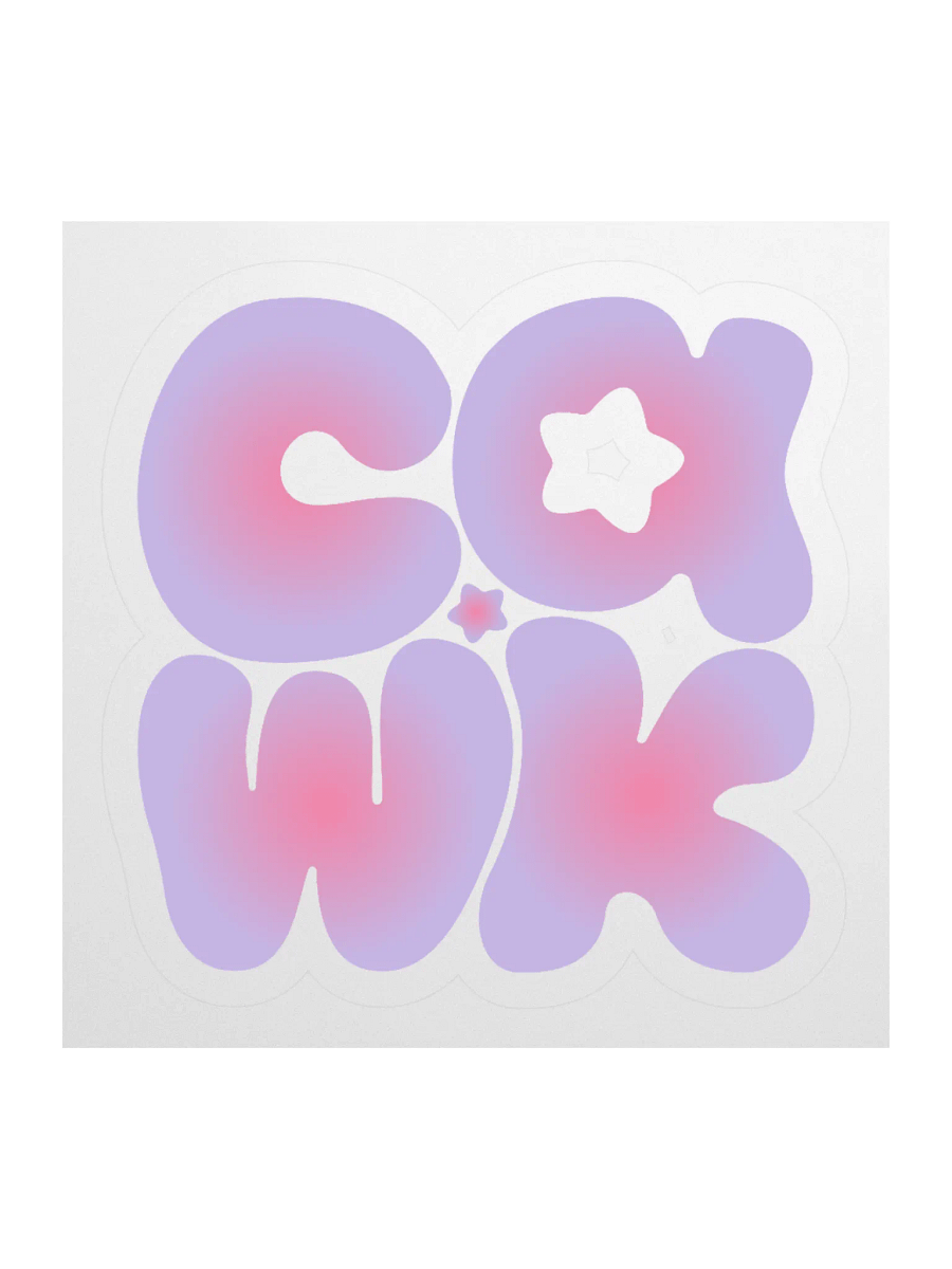 uwu cawk transparent sticker product image (2)