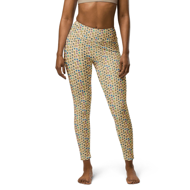 Serenity Flow High-Waisted Leggings - Yoga and Wellness Pattern Activewear product image (2)