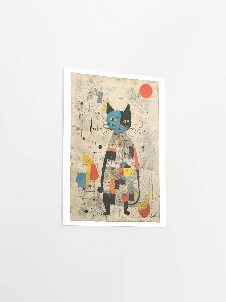 'Sebastian' by Edward Martin-Collage Cat Abstract Art Poster product image (4)