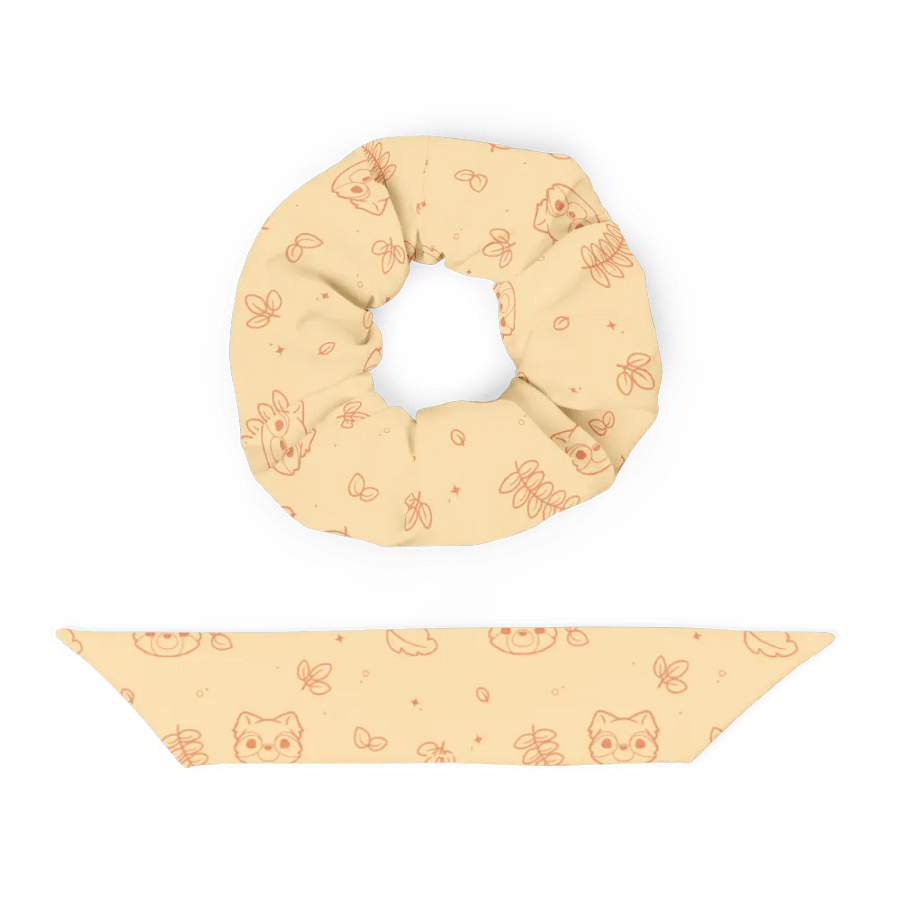 Orange recycled scrunchie | Woodland frens product image (4)