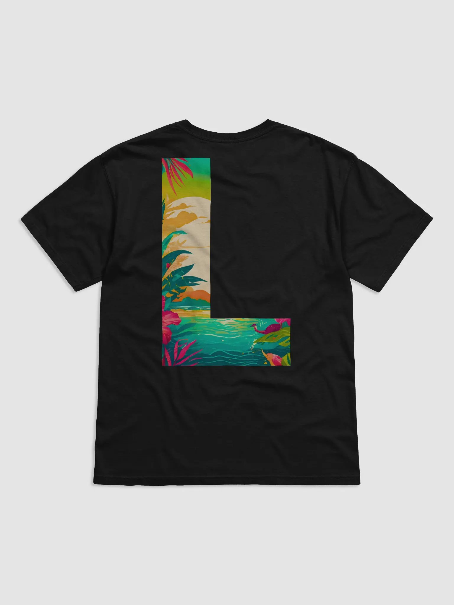 Tropical Sunset Paradise T-Shirt (Letter-L) product image (3)