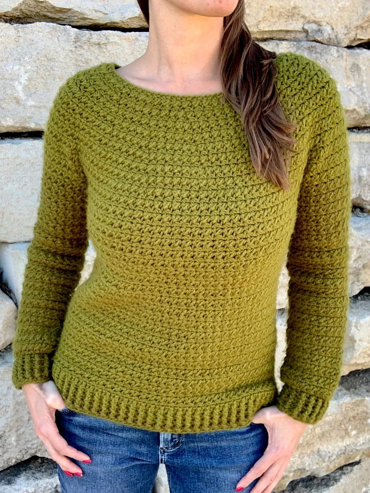Color Block Sweater Crochet Pattern product image (1)