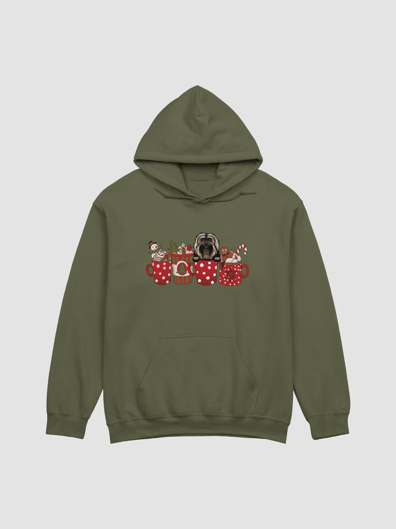 Cute Havanese in a Christmas Cup Hooded Sweatshirt | Funny Christmas Pup in a Cup product image (14)