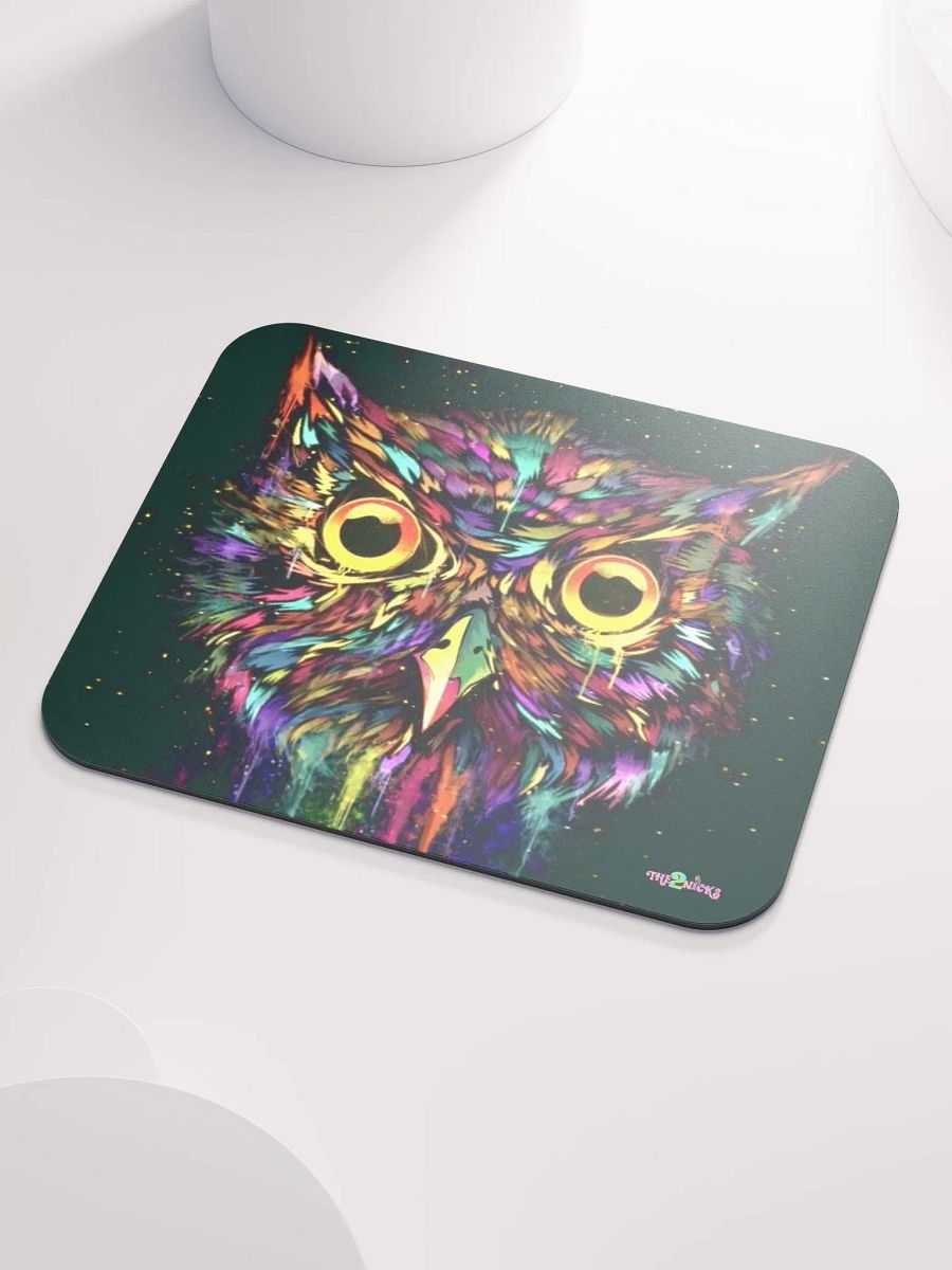 Drippy Owl Classic Mouse Pad (Black) product image (3)