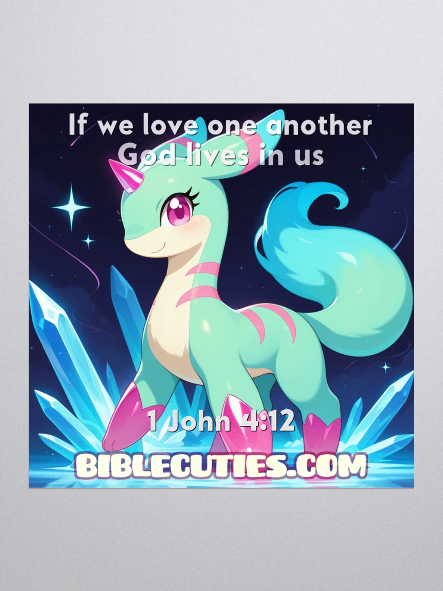 Bible Cuties Isabelle - If we love one another God lives in us Sticker product image (2)