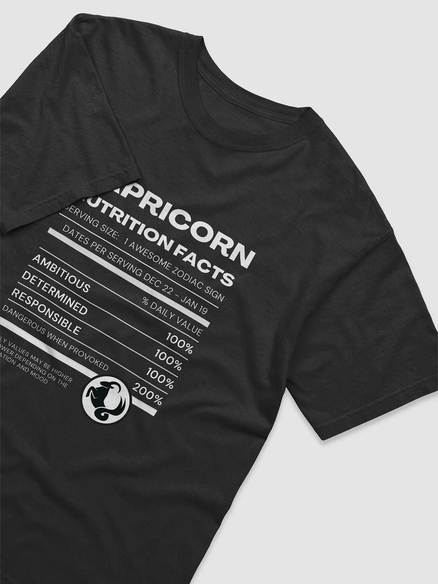 Capricorn Nutrition Facts T-Shirt product image (4)