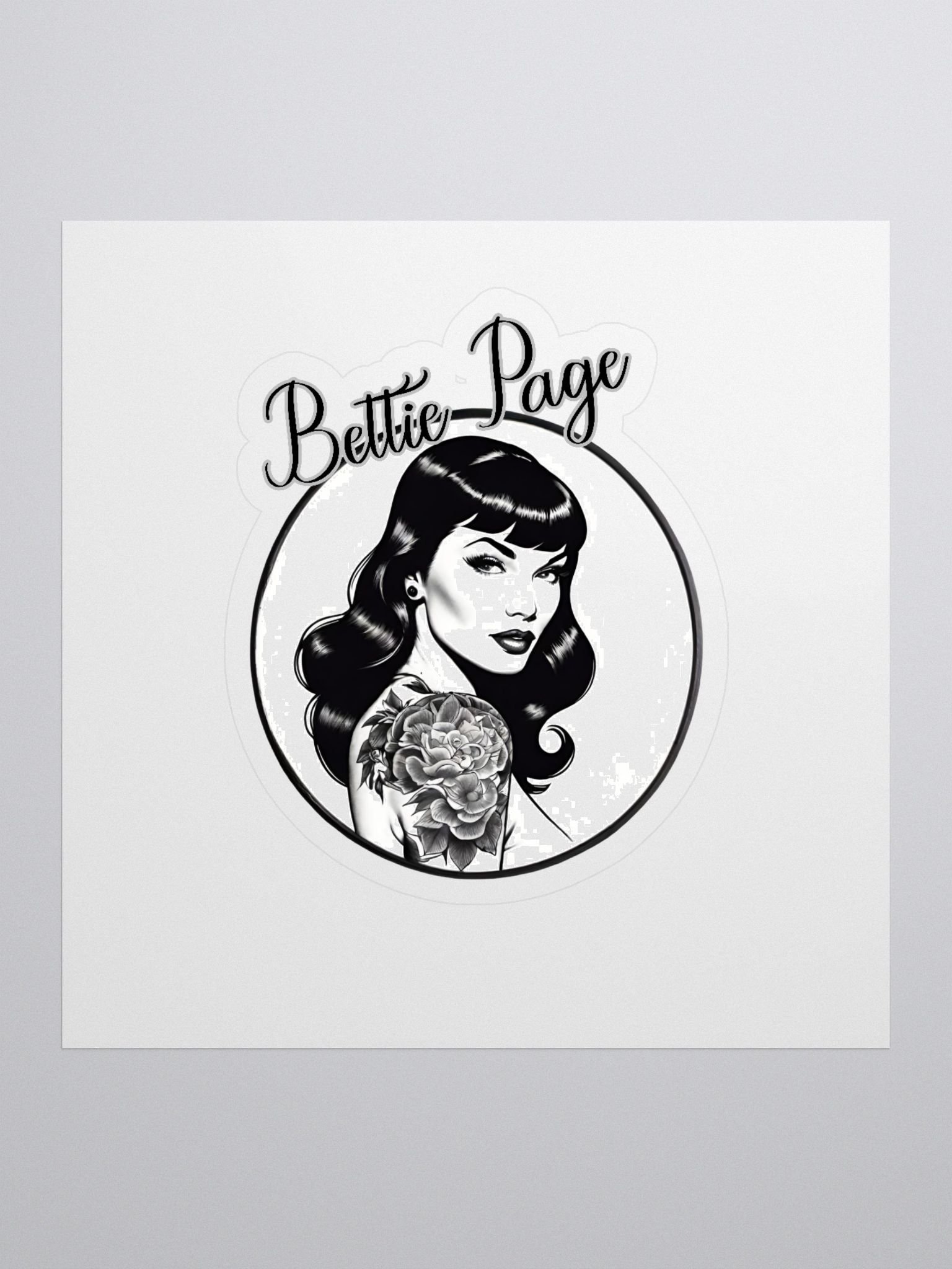 Bettie Page Floral Tattoo Sticker Set product image (1)
