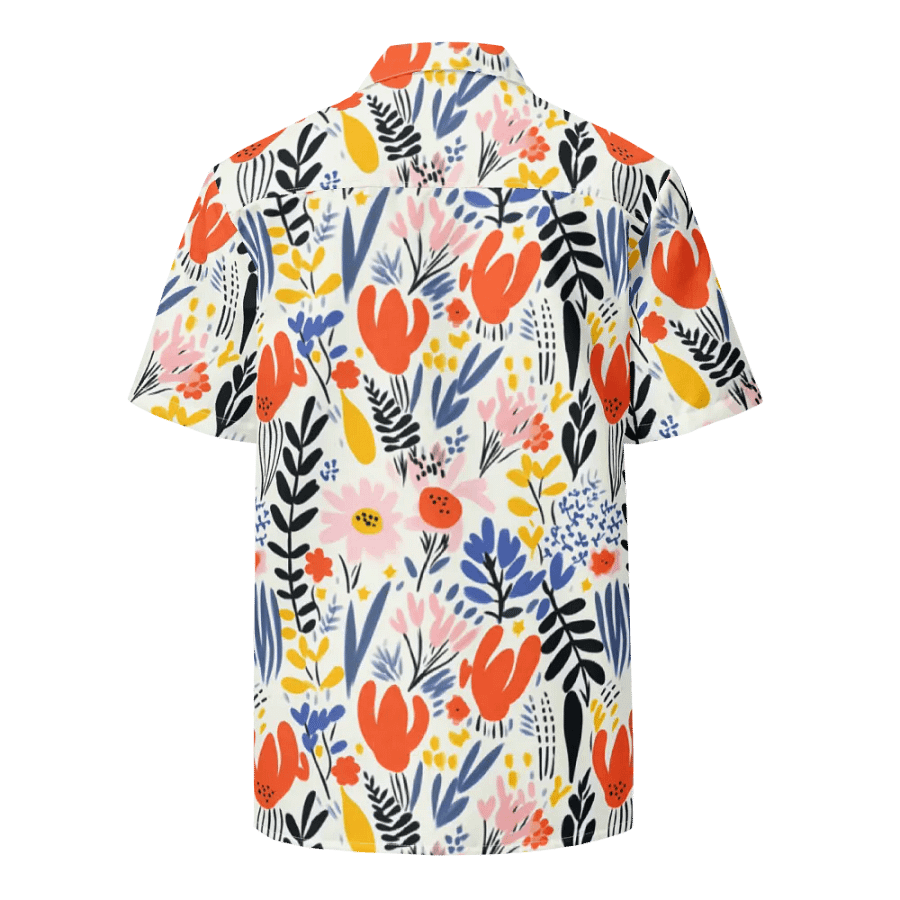 Retro Flowers Orange Hawaiian Shirt product image (8)